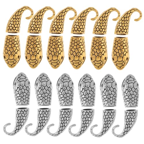 Uonlytech 12Sätze Vintage Schlangenverschluss für Halsketten Antikem und DIY Schmuckverschluss für Armbänder Dekoratives Zubehör für Designs Sicher Uonlytech 12Sätze Vintage Schlangenverschluss für Halsketten Antikem und DIY Schmuckverschluss für Armbänder Dekoratives Zubehör für Designs Sicher von Uonlytech