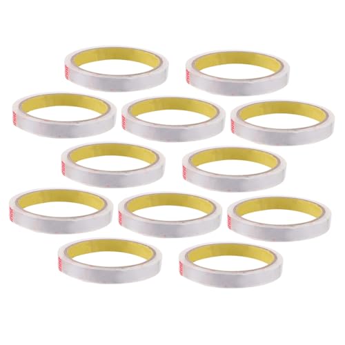 Uonlytech 12Stücke Transparente Beutelverschlussbänder Reißfestes Klebeband für Lebensmittelverpackung und Versandtaschen für Blumenarrangements und Backwaren von Uonlytech