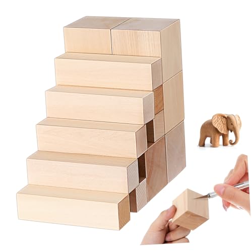 Uonlytech 13 Stück Teiliges Basswood Schnitzholz Vielseitige Rechteckige Holzblöcke aus Festem Lindenholz Weiches für DIY Kunsthandwerk für Anfänger und Reisen Uonlytech 13 Stück Teiliges Basswood Schnitzholz Vielseitige Rechteckige Holzblöcke aus Festem Lindenholz Weiches für DIY Kunsthandwerk für Anfänger und Reisen von Uonlytech