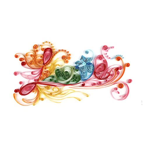 Uonlytech 13 Stück Teiliges Gradient Papier Quilling Set Diy Bastelset mit Werkzeugen für Anfänger Pinzette Lineal und Schablone für Kreative Papierkunst von Uonlytech