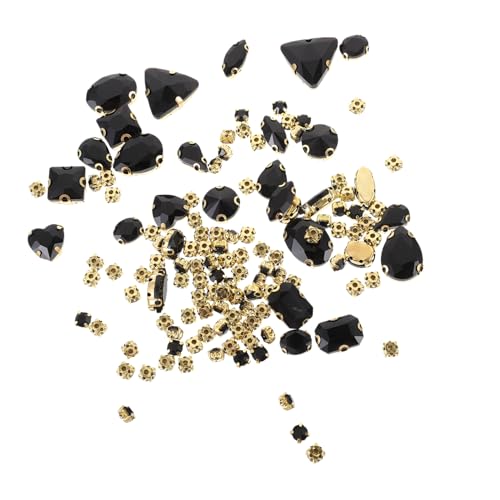 Uonlytech 130 Stück Glasklauenbohrer nähen Reize Strasshandwerk Strasssteine für Kleidung schwarz bastelset zarte kleine Strasssteine Klauen-Strass-Dekore Glas Strass Black Uonlytech 130 Stück Glasklauenbohrer nähen Reize Strasshandwerk Strasssteine für Kleidung schwarz bastelset zarte kleine Strasssteine Klauen-Strass-Dekore Glas Strass Black von Uonlytech
