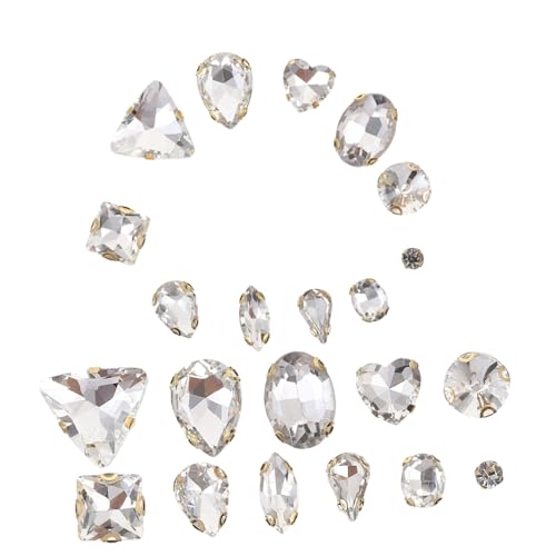 Uonlytech 130 Stück bastelt Strasssteine Flecken Strasssteine nähen groß Kleidung Basteln geformt Klauen-Strass-Dekore Glas-Strasssteine aufnähen Accessoires annähen Weiß Uonlytech 130 Stück bastelt Strasssteine Flecken Strasssteine nähen groß Kleidung Basteln geformt Klauen-Strass-Dekore Glas-Strasssteine aufnähen Accessoires annähen Weiß von Uonlytech