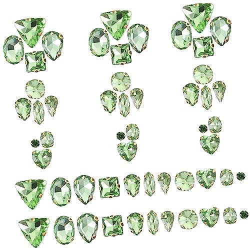 Uonlytech 130 Stück glitzernde kleine Strasssteine Edelsteine zum Basteln für Glas Strass Klaue Strasssteine nähen Glas Krallen Strass Accessoires annähen Green Uonlytech 130 Stück glitzernde kleine Strasssteine Edelsteine zum Basteln für Glas Strass Klaue Strasssteine nähen Glas Krallen Strass Accessoires annähen Green von Uonlytech