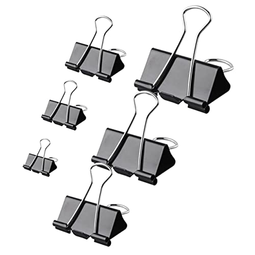 Uonlytech 130Stücke Schwarze Binderclips Verschiedenen Büroklammern Für Büro Home Office Und Schule Langlebig Praktisch Uonlytech 130Stücke Schwarze Binderclips Verschiedenen Büroklammern Für Büro Home Office Und Schule Langlebig Praktisch von Uonlytech