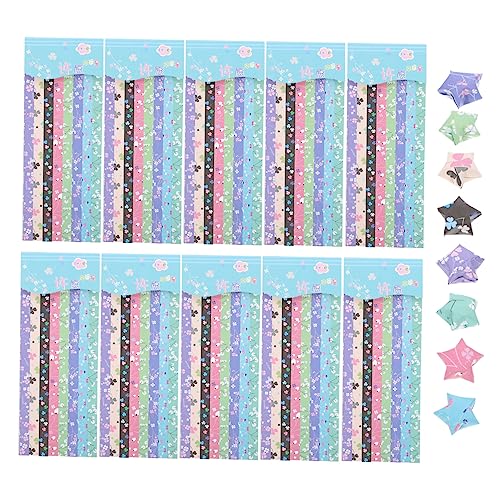 Uonlytech 1360Stücke Stern Faltpapier DIY Origami Papier für Kreative Bastelprojekte Bunte Streifen für und Freizeitgestaltung von Uonlytech