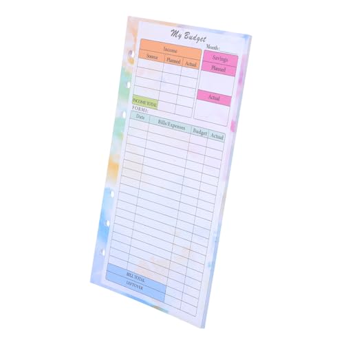 Uonlytech 14 Blatt Planungs- und Haushaltsbuch Ringbuch Einsätze Planungszubehör Planereinsätze Planerordner persönliche Planereinlagen Planer Brieftasche Planer-Nachfüllungen Papier von Uonlytech