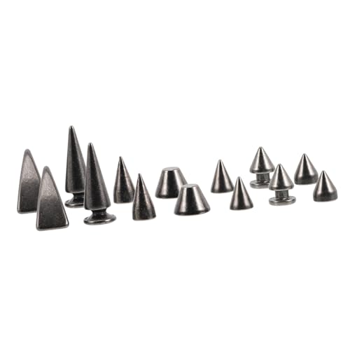 Uonlytech 14 Stück Teiliges Punk Nieten Metallspikes für DIY Kleidung Leder Schuhe Taschen Rostfrei Langlebig Einfach zu Montieren für Individuelle Mode Bastelprojekte von Uonlytech