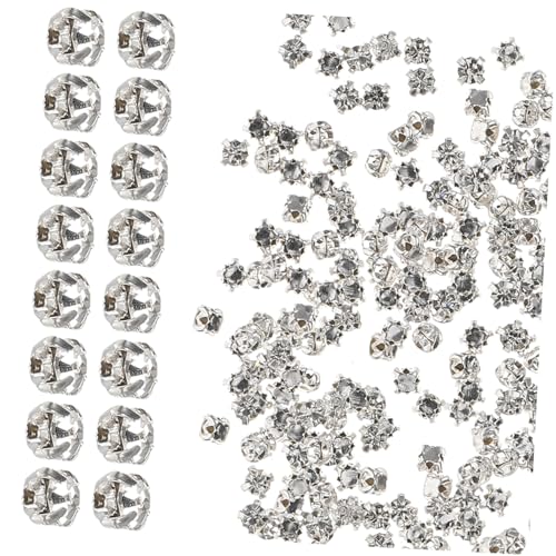 Uonlytech 1440 Stück Handnähbare Strasssteine für Diy Bekleidungsdekoration Weiße Kristall Strasssteine mit Silberner Unterlage für Hochzeitskleider und Handwerk Uonlytech 1440 Stück Handnähbare Strasssteine für Diy Bekleidungsdekoration Weiße Kristall Strasssteine mit Silberner Unterlage für Hochzeitskleider und Handwerk von Uonlytech