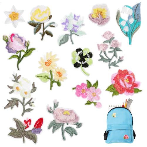 Uonlytech 14Stücke Teiliges Blumenapplikationen zum Aufbügeln Kleidungspatches für Jeans Jacken Hüte und Schuhe DIY Stickerei für Designs und Reparaturen von Kleidungsstücken Uonlytech 14Stücke Teiliges Blumenapplikationen zum Aufbügeln Kleidungspatches für Jeans Jacken Hüte und Schuhe DIY Stickerei für Designs und Reparaturen von Kleidungsstücken von Uonlytech