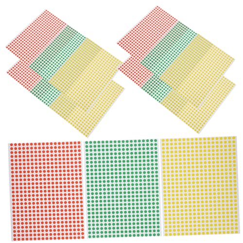 Uonlytech 15 Blatt Bunte Punktaufkleber Selbstklebende Runde Etiketten Durchmesser Rot Gelb und Grasgrün für Markierung Kodierung und Bastelprojekte Uonlytech 15 Blatt Bunte Punktaufkleber Selbstklebende Runde Etiketten Durchmesser Rot Gelb und Grasgrün für Markierung Kodierung und Bastelprojekte von Uonlytech