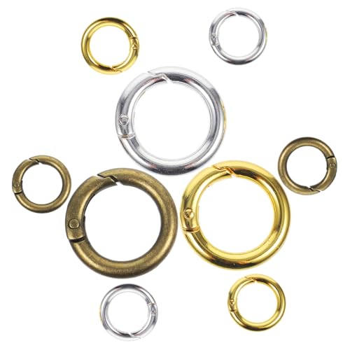Uonlytech 15 Stück Teiliges Runde Feder O Ringe aus Legiertem Schnapper Schlüsselanhänger Karabiner Clips Antikem Gold und Silber und Korrosionsbeständig Vielseitig für Schmuck Taschen und Uonlytech 15 Stück Teiliges Runde Feder O Ringe aus Legiertem Schnapper Schlüsselanhänger Karabiner Clips Antikem Gold und Silber und Korrosionsbeständig Vielseitig für Schmuck Taschen und von Uonlytech