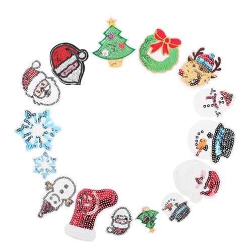 Uonlytech 15 Stück Teiliges Weihnachts Stickerei Pailletten Aufnäher Funkelnde Schneeflocken Applikationen für DIY Kleidung T Shirts Hüte Rucksäcke Festliche Handwerksdekoration Uonlytech 15 Stück Teiliges Weihnachts Stickerei Pailletten Aufnäher Funkelnde Schneeflocken Applikationen für DIY Kleidung T Shirts Hüte Rucksäcke Festliche Handwerksdekoration von Uonlytech