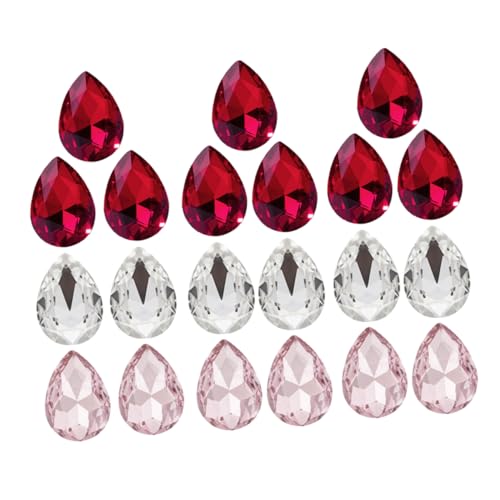 Uonlytech 150 Stück Dropbohrerkristallübungen geformt Edelsteine Mädchen ästhetisch DIY zubehör Wassertropfen Strass zarter Nagelcharme DIY liefert Maniküre Reiz Glas von Uonlytech