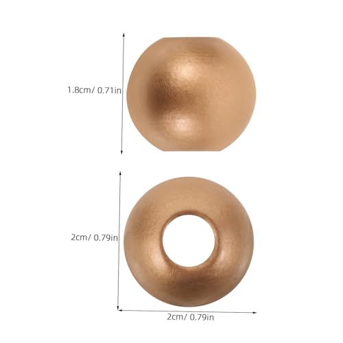 Uonlytech 150 Stück Große Loch Holzperlen Naturgefärbt Leicht Für DIY Schmuck Basteln Armbänder Schlüsselanhänger Dekoration von Uonlytech