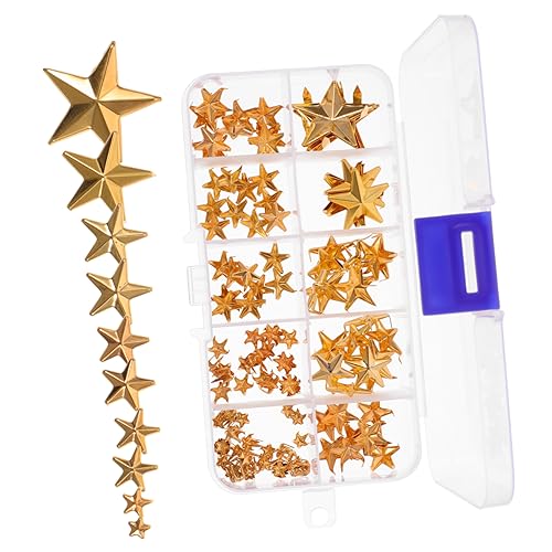 Uonlytech 150 Stück Klauennagel -hilfsmaterialien Niet Stern Spitz Handwerk Schüttgut Zauber Zum Selbermachen Spikes Für Kleidung Gespickt Golden Metall Uonlytech 150 Stück Klauennagel -hilfsmaterialien Niet Stern Spitz Handwerk Schüttgut Zauber Zum Selbermachen Spikes Für Kleidung Gespickt Golden Metall von Uonlytech