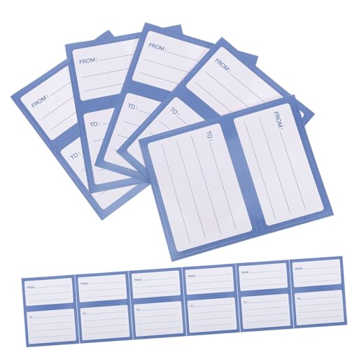Uonlytech 150 Stück Versandetikett Gemacht Mailer Name Leere Etiketten Adressetiketten Für Umschläge Transparent Porto Post Groß Aufkleber Für Versandtaschen Selbst Brief Drucken Blue Papier von Uonlytech