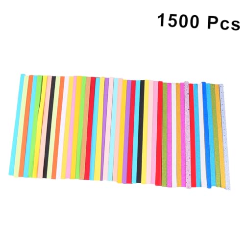 Uonlytech 1500 Stück Sternfaltpapier Farbpapier für Kinderpapier farbiges Papier Sterne Urlaubsstern arts and crafts for origami für DIY zubehör Pentagramm-Origami-Papier von Uonlytech