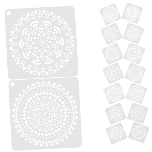 Uonlytech 16 Blatt Teiliges Diy Schablonen Set aus Glattem Wiederverwendbarem Pet Material Praktische Malvorlagen für Jugendliche zum Kreativen Basteln Vielseitig Einsetzbar für Scrapbooking von Uonlytech
