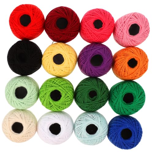 Uonlytech 16 Rollen Stickgarn Bunte Strapazierfähige Stickfäden für DIY Projekte pro Rolle für Handarbeiten Kreuzstich und Mehr Farben zur Auswahl von Uonlytech