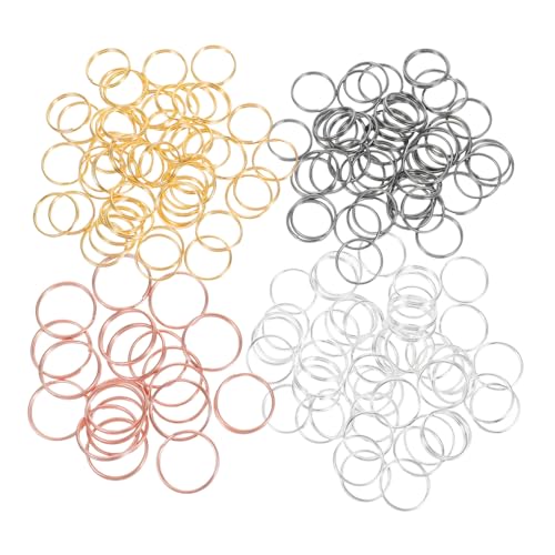 Uonlytech 170 Stück Teiliges Schlüsselringe aus Metall und Rundringe in Silber Gold Schwarz und Roségold Langlebige Split Ring Clips für Schlüsselanhänger und DIY Zubehör von Uonlytech