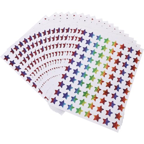 Uonlytech 18 Blatt Bunte Sternaufkleber Selbstklebende Sticker für Scrapbooking DIY Laptop und Flasche Vielseitige Dekoration für Kreative Projekte und Belohnungssysteme Uonlytech 18 Blatt Bunte Sternaufkleber Selbstklebende Sticker für Scrapbooking DIY Laptop und Flasche Vielseitige Dekoration für Kreative Projekte und Belohnungssysteme von Uonlytech