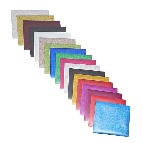 Uonlytech 18 Stück Flash Thermotransferfolie Für Haustiere Wärmeübertragungsvinyl Glitzer Wärmeübertragungsdruck Wärmevinylübertragung Für Hemden Wärmeübertragungspapier Buntes von Uonlytech