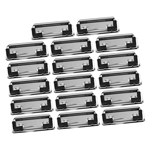 Uonlytech 18 Stück Metallclip Binder Büroklammern Zwischenablage Mini-Ordner Heftklammern groß farbig bunt Dokumente Ordner Datei-Organizer-Clips Ordnerclips Eisen Silver von Uonlytech