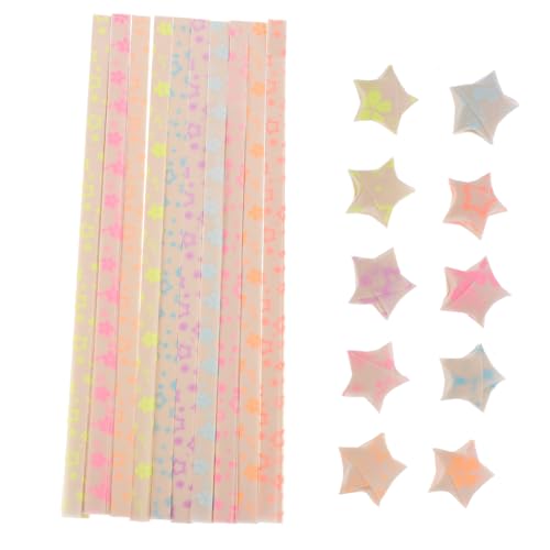 Uonlytech 180 Stück Teiliges Origami Sterne Papierstreifen Bunte Dekorative Papierstreifen Mittelstarkes Faltpapier für DIY Bastelarbeiten Geeignet für Partydekoration und von Uonlytech