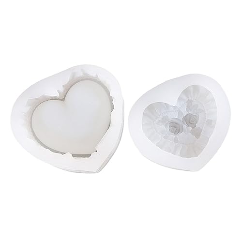 Uonlytech 1Paar Herzförmige Silikonform Für Aufbewahrungskisten DIY Gießformen Für Projekte Für Schmuck Und Personalisierte Transparente Ausführung von Uonlytech