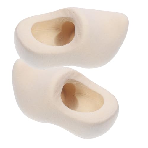 Uonlytech 1paar Miniature Holzschuhe Bastelbedarf Für Puppenhaus Unbemalt Ergänzung Für Kreative Projekte Und Dekorationen von Uonlytech