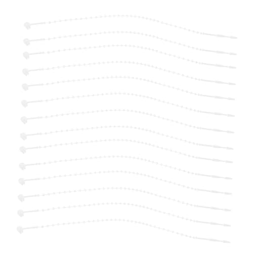 Uonlytech 1Packung Transparente Einstellbare Sicherheitsfäden für Etiketten Perlenkette für Preisetiketten Anhänger und Tags in Einzelhandel und Büro Einfach zu Verwenden von Uonlytech