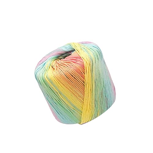 Uonlytech 1Rolle Baumwollgarn Weiches Strickgarn für DIY Projekte für Schals Mützen und Kinderdecken Pastellfarbige Regenbogenfarben Handarbeit Langlebiges Material Uonlytech 1Rolle Baumwollgarn Weiches Strickgarn für DIY Projekte für Schals Mützen und Kinderdecken Pastellfarbige Regenbogenfarben Handarbeit Langlebiges Material von Uonlytech