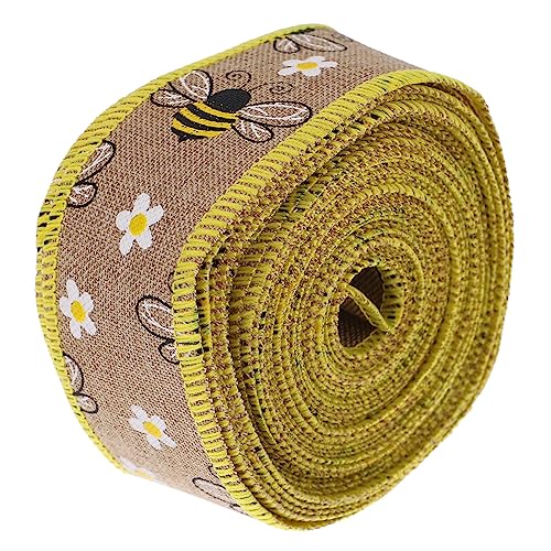 Uonlytech 1Rolle Bienenmuster Geschenkband Rolliertes Dekoband Jute für Bastelprojekte Geschenkverpackung und Partydekoration Charmantes Strapazierfähiges und Stilvolles Zubehör Uonlytech 1Rolle Bienenmuster Geschenkband Rolliertes Dekoband Jute für Bastelprojekte Geschenkverpackung und Partydekoration Charmantes Strapazierfähiges und Stilvolles Zubehör von Uonlytech