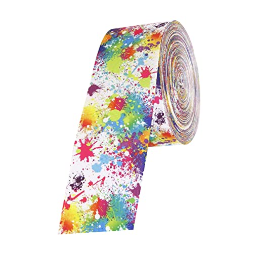 Uonlytech 1Rolle Bunte Druck Webbandrolle für DIY Geschenkbänder Breit Vielseitig Einsetzbar für Bastelprojekte und Dekoration für Geschenkverpackungen und Kreative Designs von Uonlytech