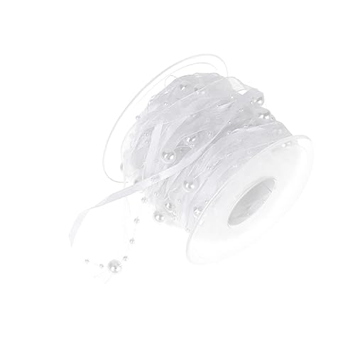 Uonlytech 1Rolle Dekoratives Perlenband Weiß Hochwertiges Piyester Webbings für Blumenstraußbänder Hochzeit Dekoration Party DIY Bastelbedarf Wiederverwendbar und Charmant Uonlytech 1Rolle Dekoratives Perlenband Weiß Hochwertiges Piyester Webbings für Blumenstraußbänder Hochzeit Dekoration Party DIY Bastelbedarf Wiederverwendbar und Charmant von Uonlytech