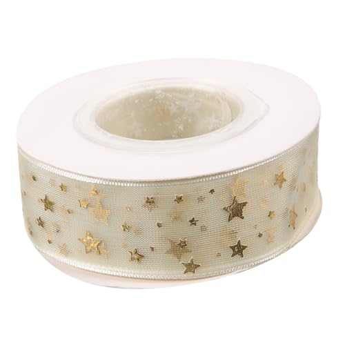 Uonlytech 1Rolle Exquisites Geschenkband Zartes Handgemachtes Band mit Sternen für Geschenkverpackung Hochzeitsdeko und Bastelprojekte Breit Langlebig Uonlytech 1Rolle Exquisites Geschenkband Zartes Handgemachtes Band mit Sternen für Geschenkverpackung Hochzeitsdeko und Bastelprojekte Breit Langlebig von Uonlytech
