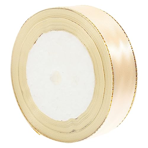Uonlytech 1Rolle Geschenkband mit Goldenem Rand Dekoratives Zierband für DIY Verpackungen Blumenarrangements und Bastelprojekte für und Festlichkeiten von Uonlytech