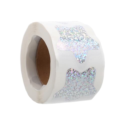 Uonlytech 1Rolle Geschenkversiegelungsaufkleber Glänzende Stern Aufkleber für Belohnungssticker Schulprojekte und Klassenzimmeraktivitäten von Uonlytech