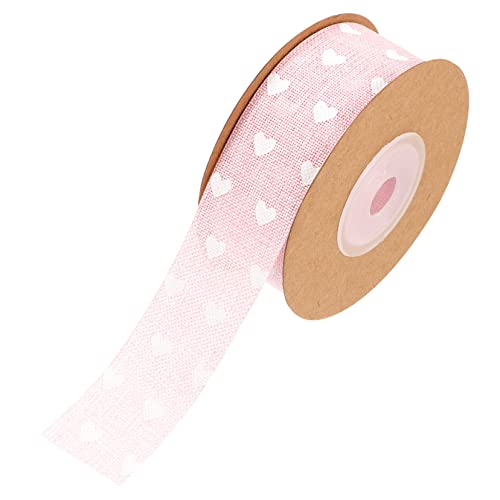 Uonlytech 1Rolle Herzband Für Valentinstag Yards DIY Geschenkband Mit Herzmuster Für Blumenverpackung Hochzeitsfeiern Und Mehr Hochdichtes Farbenfrohes Dekoband Für Projekte von Uonlytech