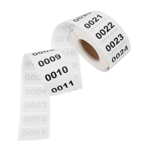 Uonlytech 1Rolle Selbstklebende Nummernaufkleber Digitale Etiketten für Lager und Geschäfte pro Langlebig und Vielseitig Einsetzbar von Uonlytech