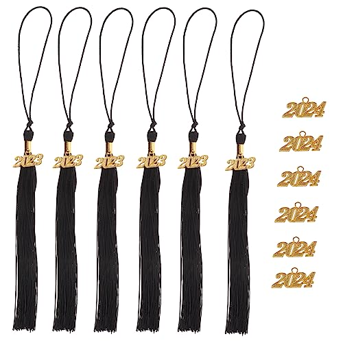 Uonlytech 1Satz Abschlussdekorationen Mit Quasten Für Absolventenhüte DIY Dekorationen Für Abschlussfeiern Schwarze Und Goldene Quasten Für Feierliche Anlässe von Uonlytech