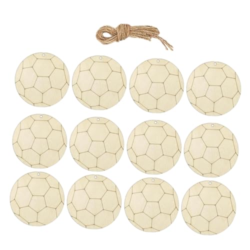 Uonlytech 1Satz DIY Holz Fußball Anhänger Unbemalte Holzausschnitte Für Projekte Bastelideen Für Fußball Themenpartys Und Dekorationen Uonlytech 1Satz DIY Holz Fußball Anhänger Unbemalte Holzausschnitte Für Projekte Bastelideen Für Fußball Themenpartys Und Dekorationen von Uonlytech