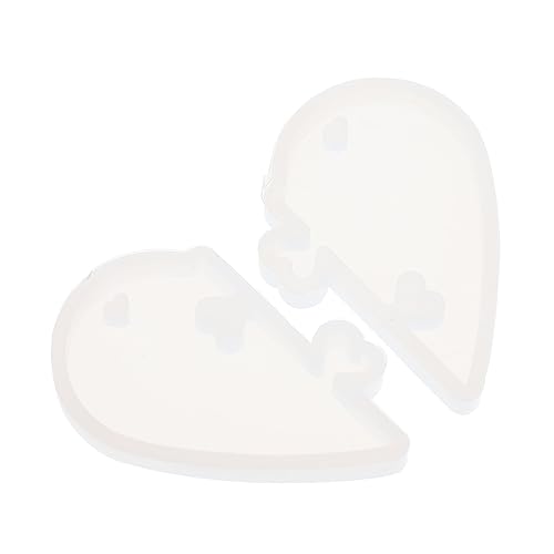 Uonlytech 1Satz DIY Silikonform Herzförmiger Epoxidharz Anhänger Hängende Tag Formen für Personalisierte für Bastelprojekte und Besondere Anlässe Flexiblem von Uonlytech