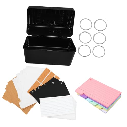 Uonlytech 1Satz Karteikarten Organizer Aufbewahrungsbox für Notizen Farben Indexkarten und Liniertes für Büro Schule und Kreative DIY Projekte Uonlytech 1Satz Karteikarten Organizer Aufbewahrungsbox für Notizen Farben Indexkarten und Liniertes für Büro Schule und Kreative DIY Projekte von Uonlytech