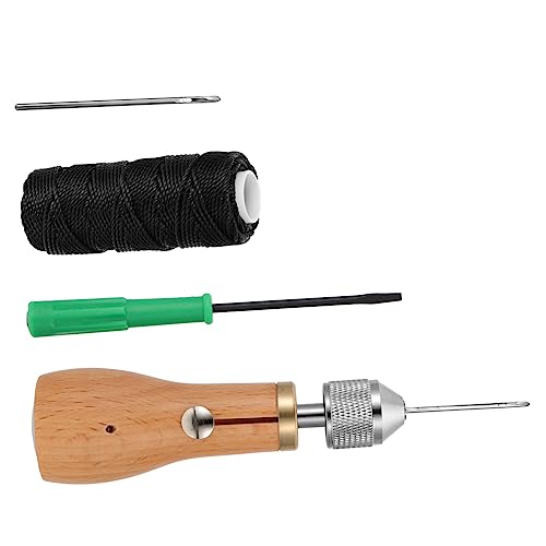 Uonlytech 1Satz Nähahle Werkzeug Tragbares Leder Nähset für Taschen Schuhe und Riemen Gerader und Gebogener Nadel für Nähanforderungen Uonlytech 1Satz Nähahle Werkzeug Tragbares Leder Nähset für Taschen Schuhe und Riemen Gerader und Gebogener Nadel für Nähanforderungen von Uonlytech