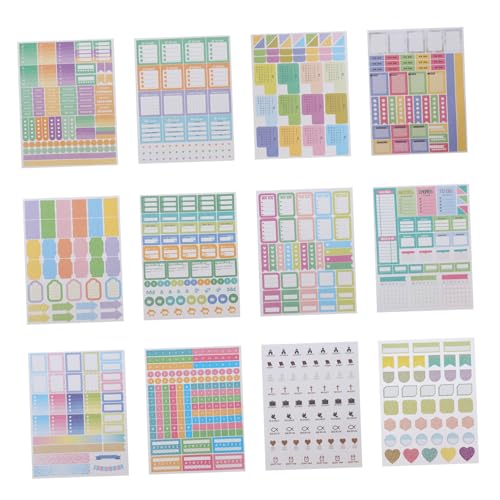 Uonlytech 1Satz Planer Aufkleber Kreative Haftnotizen für Kalender Notizbücher Design Wiederverwendbar für Schule Büro Zuhause mit Bunten Motiven Einfache Handhabung Uonlytech 1Satz Planer Aufkleber Kreative Haftnotizen für Kalender Notizbücher Design Wiederverwendbar für Schule Büro Zuhause mit Bunten Motiven Einfache Handhabung von Uonlytech
