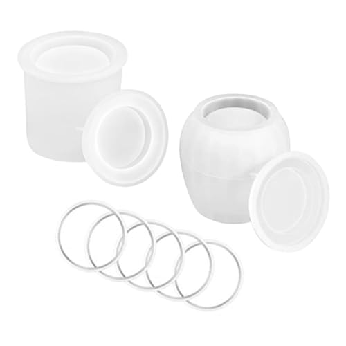 Uonlytech 1Satz Silikonform für DIY Aufbewahrungsglas Teiliges zur Herstellung von Runden Versiegelten Kürbisbehältern für Epoxidharz Bastelprojekte und Uonlytech 1Satz Silikonform für DIY Aufbewahrungsglas Teiliges zur Herstellung von Runden Versiegelten Kürbisbehältern für Epoxidharz Bastelprojekte und von Uonlytech