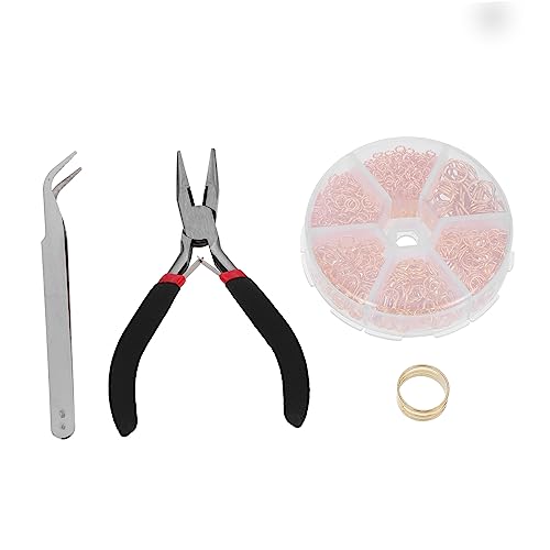 Uonlytech 1Satz Sprungringe Set Goldene Biegeringe für Schmuckherstellung und DIY Projekte Praktischem Öffnungswerkzeug für und Armbänder von Uonlytech