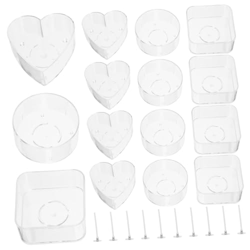 Uonlytech 1Satz Teelichtbecher Kunststoff Kerzenhalter mit Runde Quadratische und Herzförmige Formen für Hochzeiten und Dekoration Schützt Möbel vor Wachs Uonlytech 1Satz Teelichtbecher Kunststoff Kerzenhalter mit Runde Quadratische und Herzförmige Formen für Hochzeiten und Dekoration Schützt Möbel vor Wachs von Uonlytech