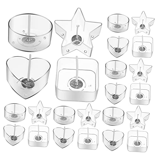 Uonlytech 1Satz Teelichthalter für DIY Kerzenherstellung Teilig mit Dochten Verschiedene Formen Herz Stern für Duftkerzen Uonlytech 1Satz Teelichthalter für DIY Kerzenherstellung Teilig mit Dochten Verschiedene Formen Herz Stern für Duftkerzen von Uonlytech